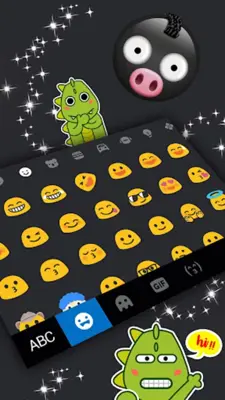 All Black SMS Theme android App screenshot 2