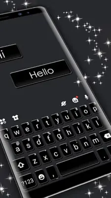 All Black SMS Theme android App screenshot 3