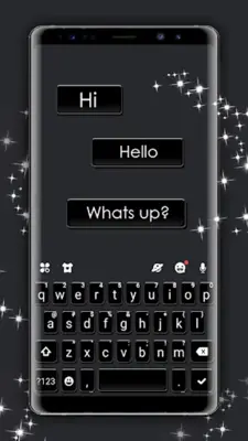 All Black SMS Theme android App screenshot 4